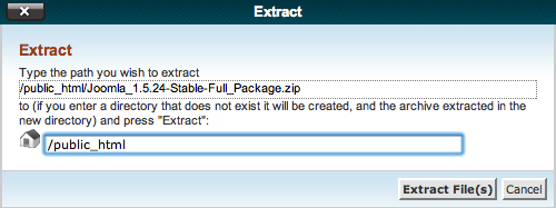 Extract to web root